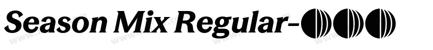 Season Mix Regular字体转换